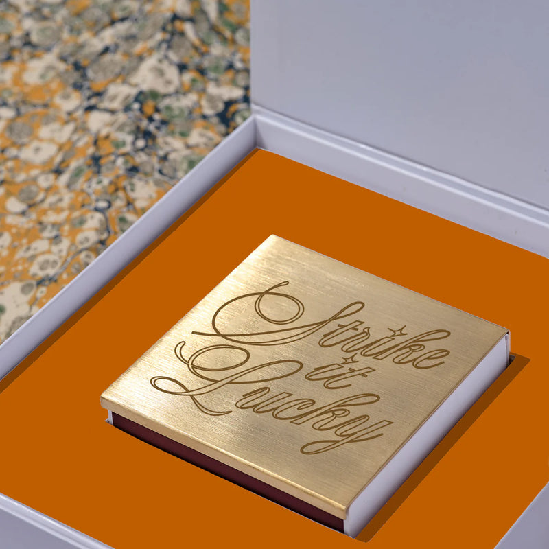 Large Brass Matchbox Cover - Executive Client Gift