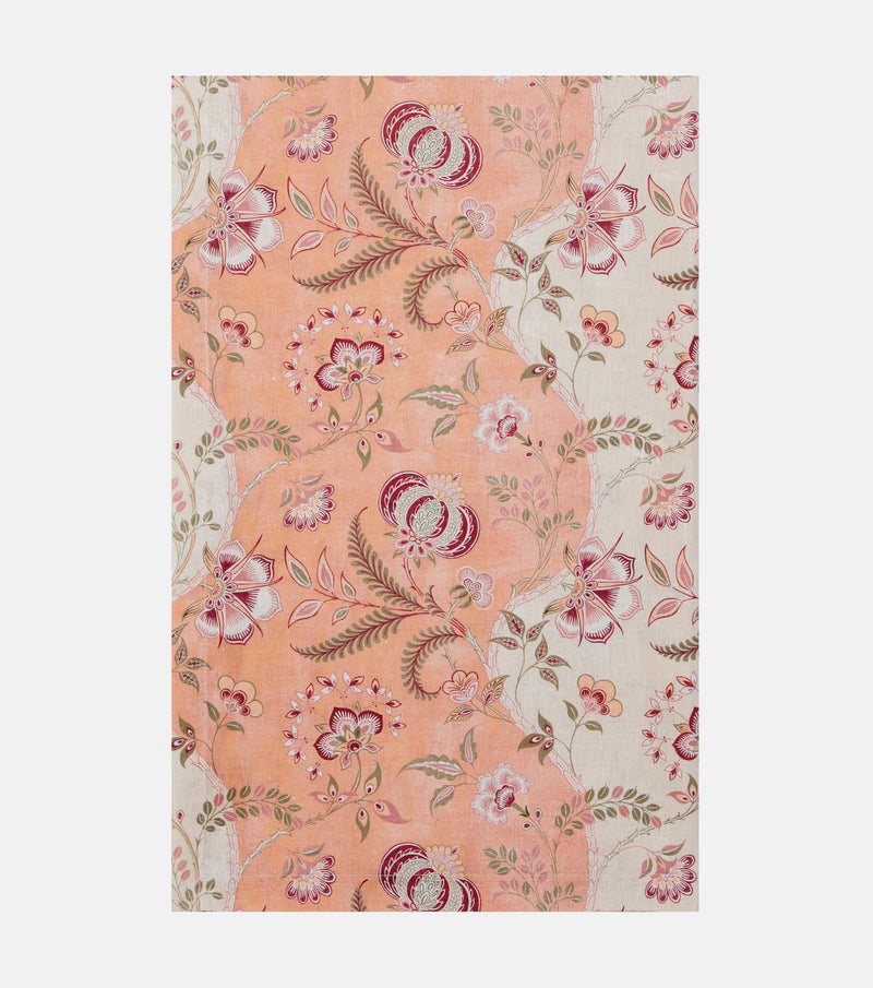 Cabana Asli Floral Linen Tablecloth – Pink Multicolour