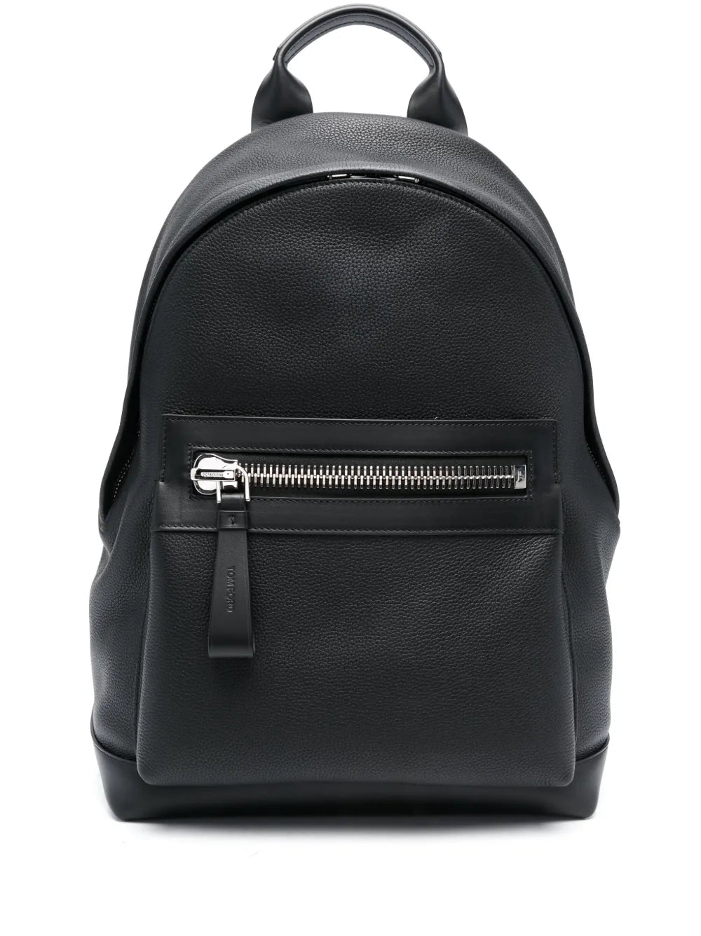 Tom Ford Zip-Pocket Leather Backpack | Black | Grained Calfskin