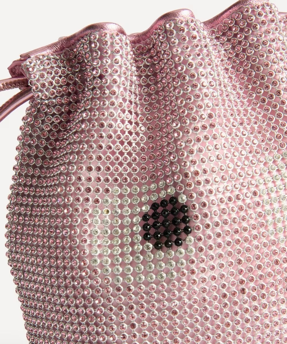 Eyes Crystal Drawstring Pouch Bag