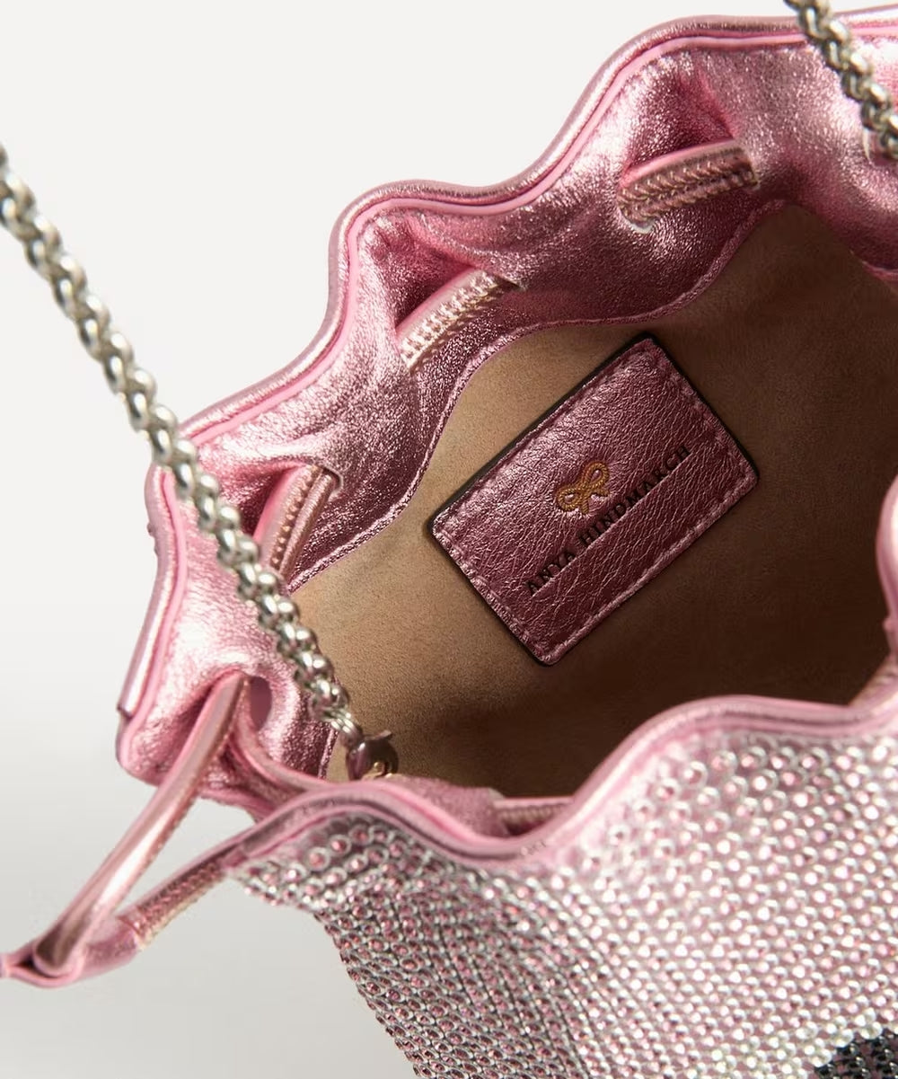 Eyes Crystal Drawstring Pouch Bag