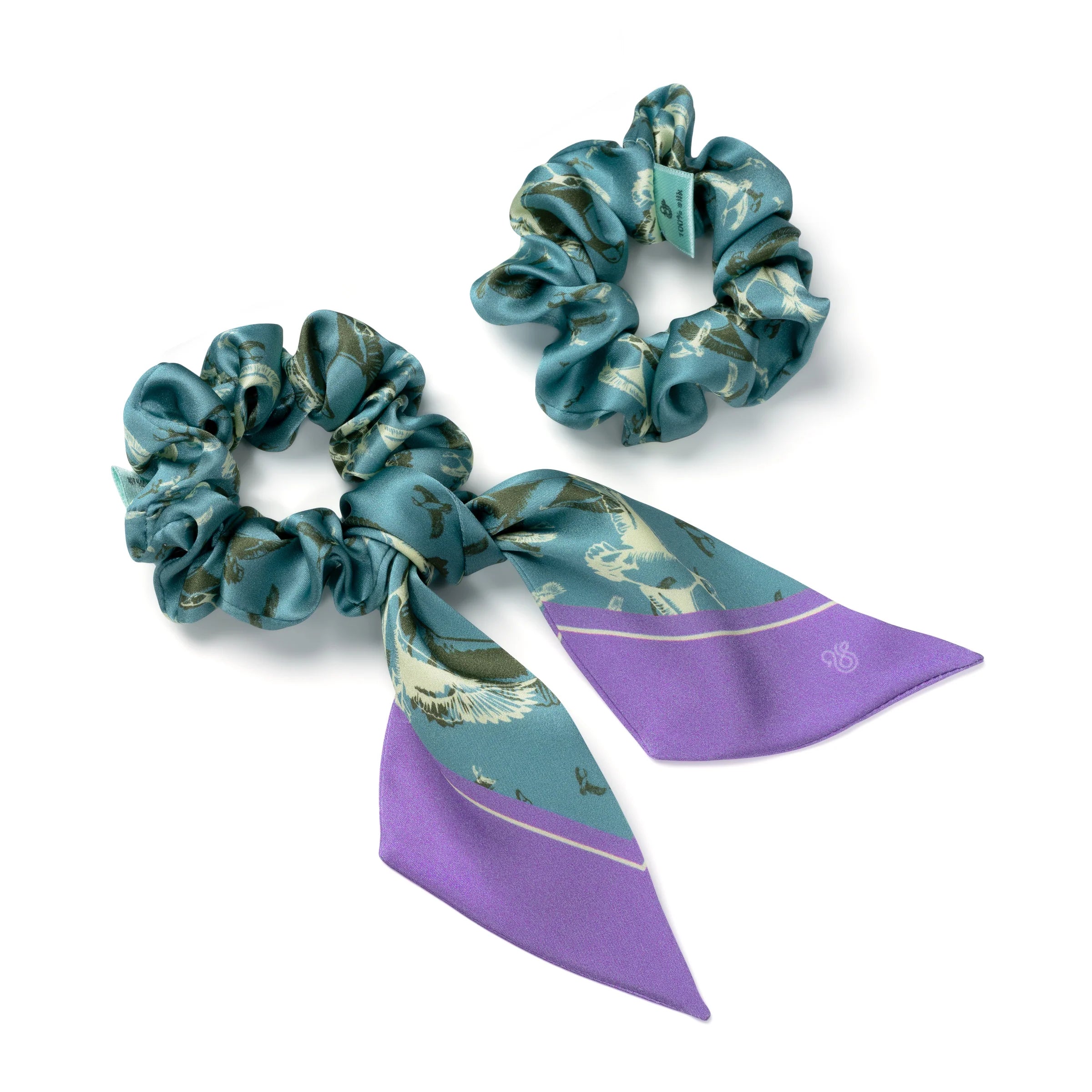 Duck & Dry Silk Scrunchie – Teal