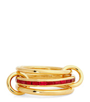 Spinelli Kilcollin Yellow Gold and Ruby Pyrus Ring