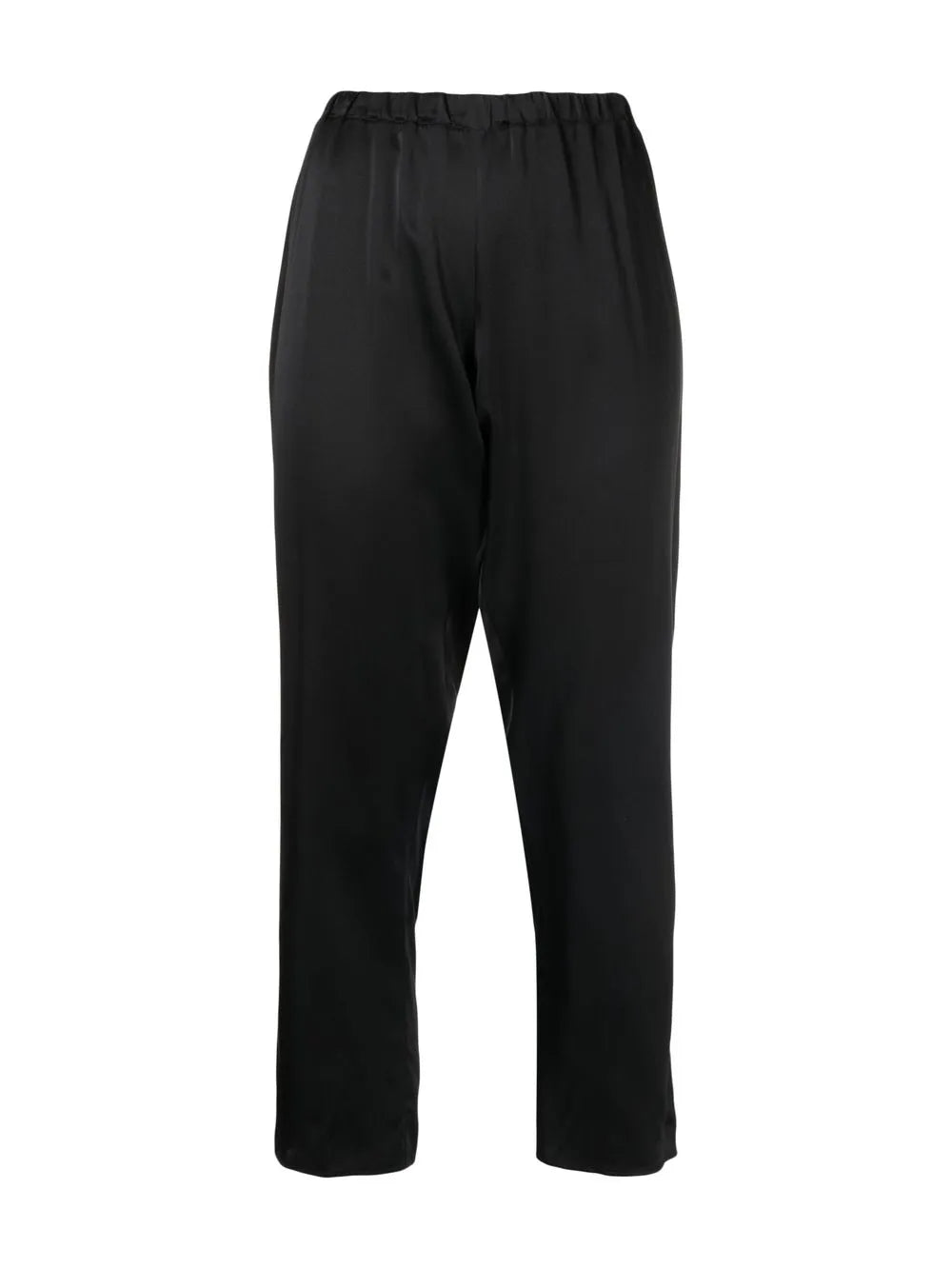 Gilda & Pearl Black Silk And Feather Pyjama Set