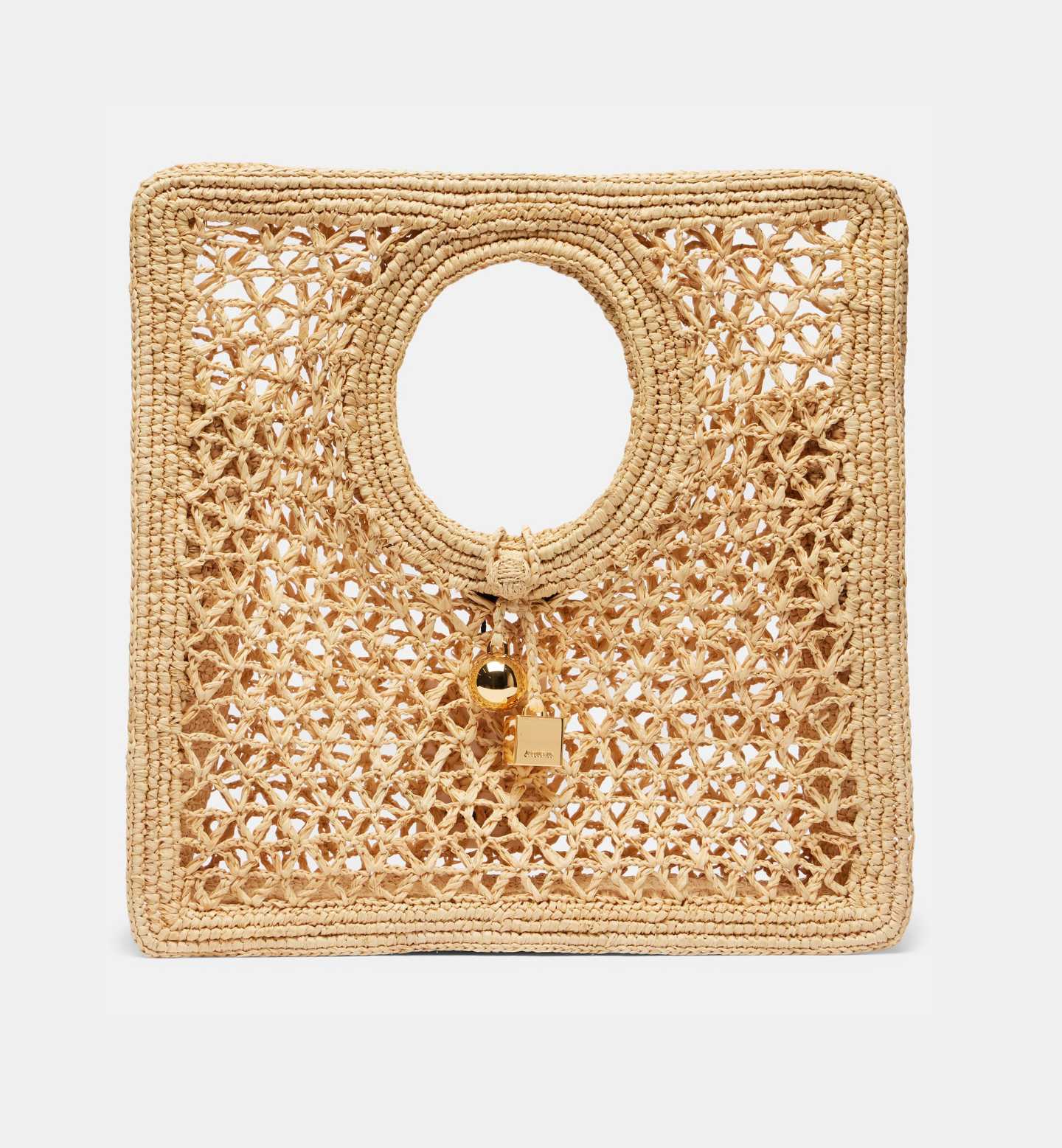 Jaquemus Spiaggia Small Raffia Tote Bag