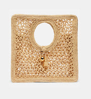 Jaquemus Spiaggia Small Raffia Tote Bag