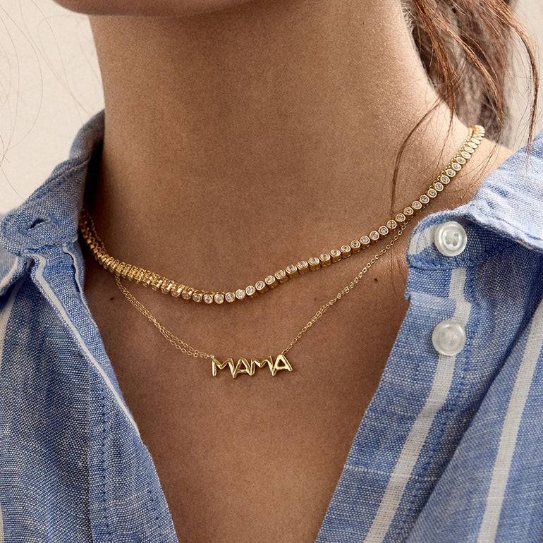 BaubleBar | 18K Gold Custom Nameplate Necklace