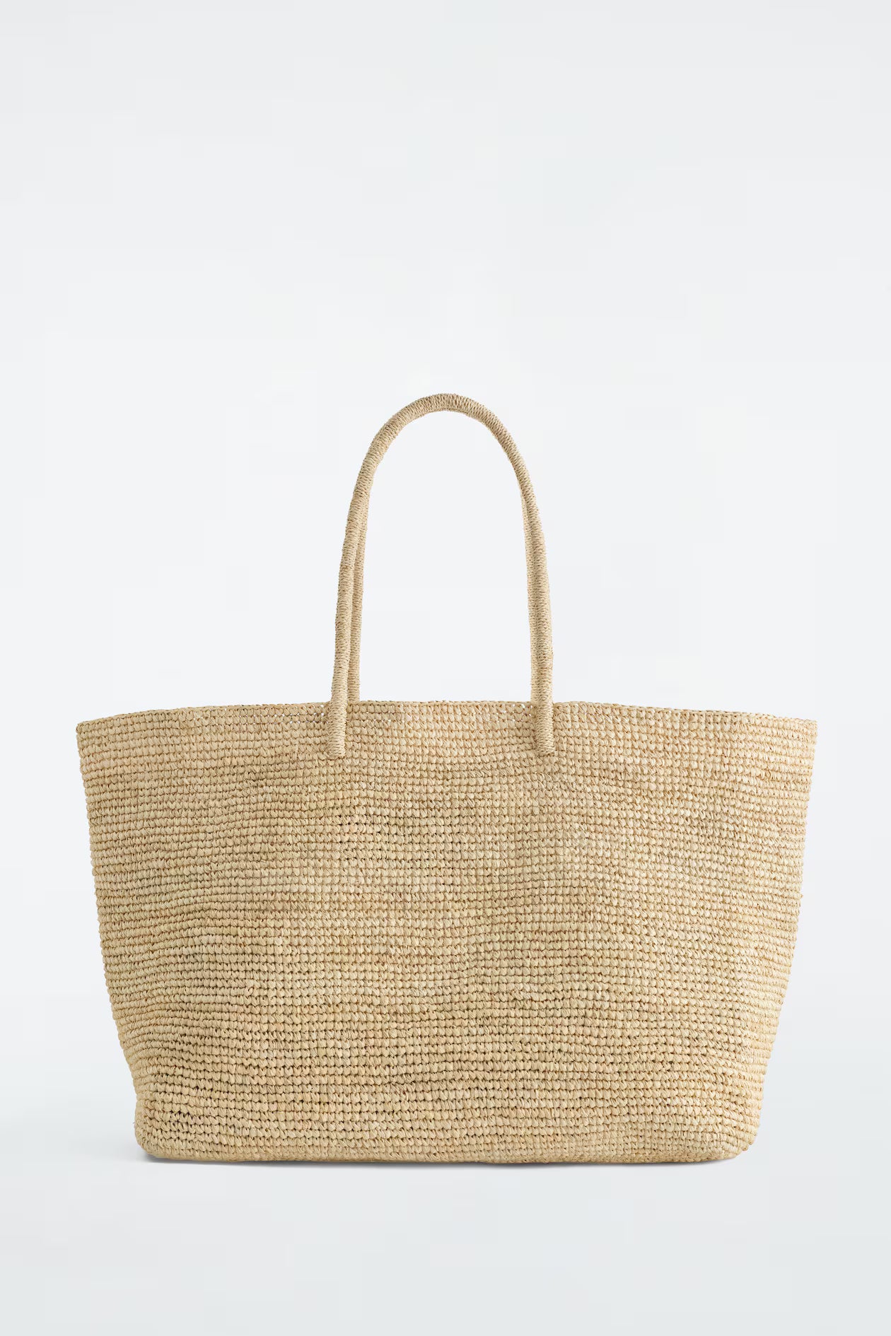 COS Oversized Hand-Woven Tote Bag - Raffia