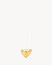 YSL Evening Mini Heart Minaudière In Brass