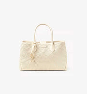 Aspinal of London | London Tote – Ivory Woven Leather