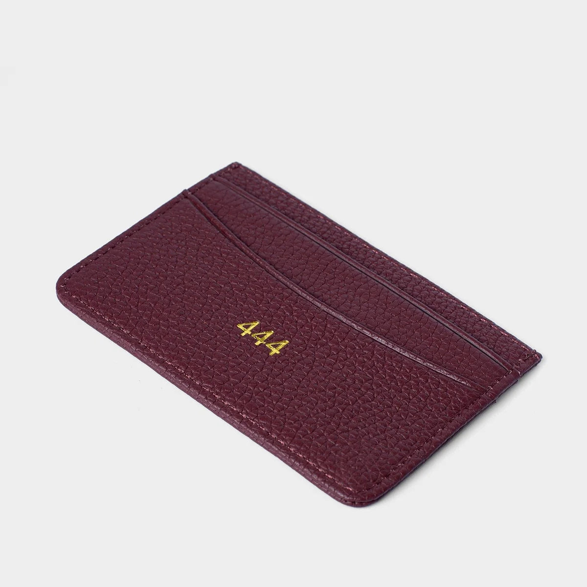 INSERIF - Burgundy Pebble Leather Personalized Card Holder