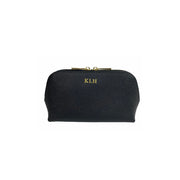Moniker Haus Personalised Cosmetic Bag – Black Saffiano Leather