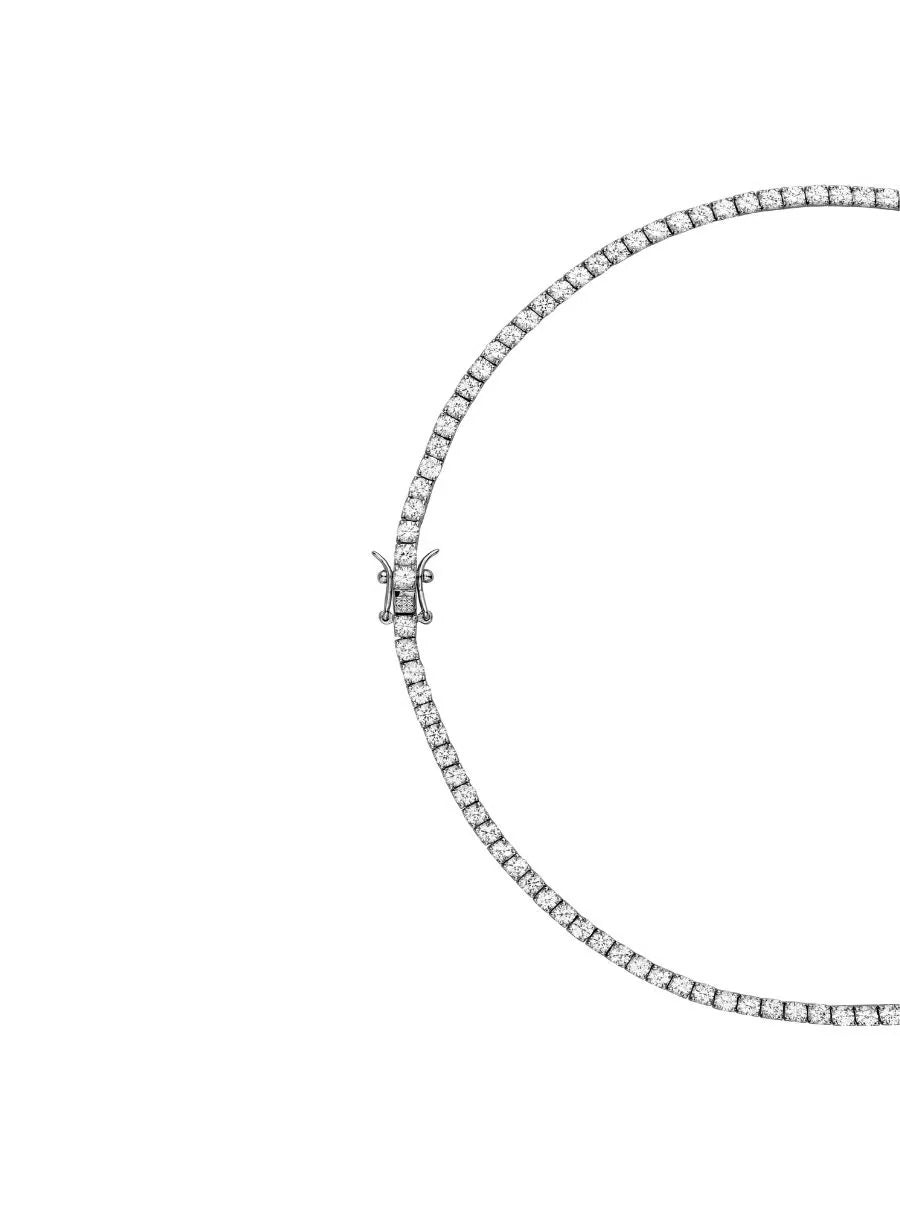 Moss Rivière Necklace in Lab Grown White Sapphire
