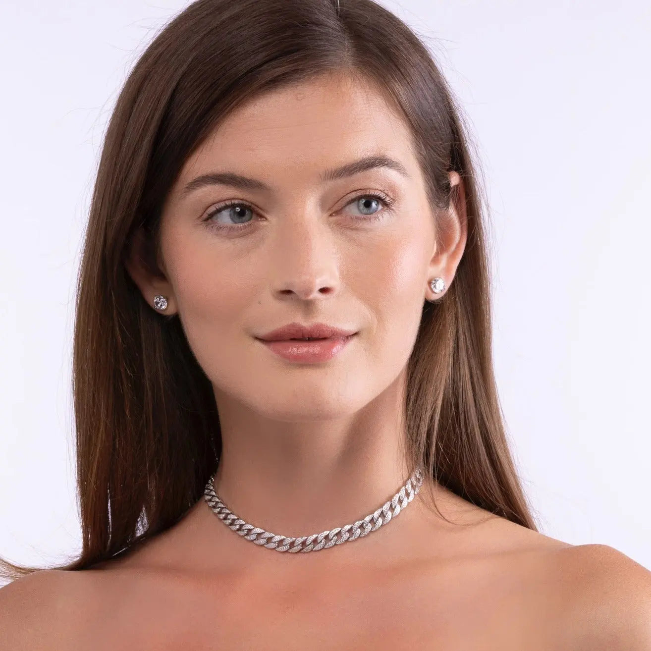 Havana 9mm Cuban Necklace with Diamond Crystalline