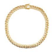 Havana 9mm Cuban Necklace with Diamond Crystalline