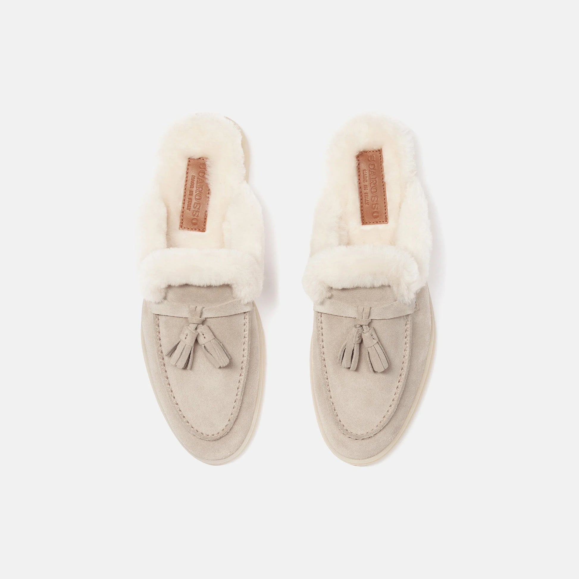 Italian shearling mules Scarosso luxury Mother's Day gift