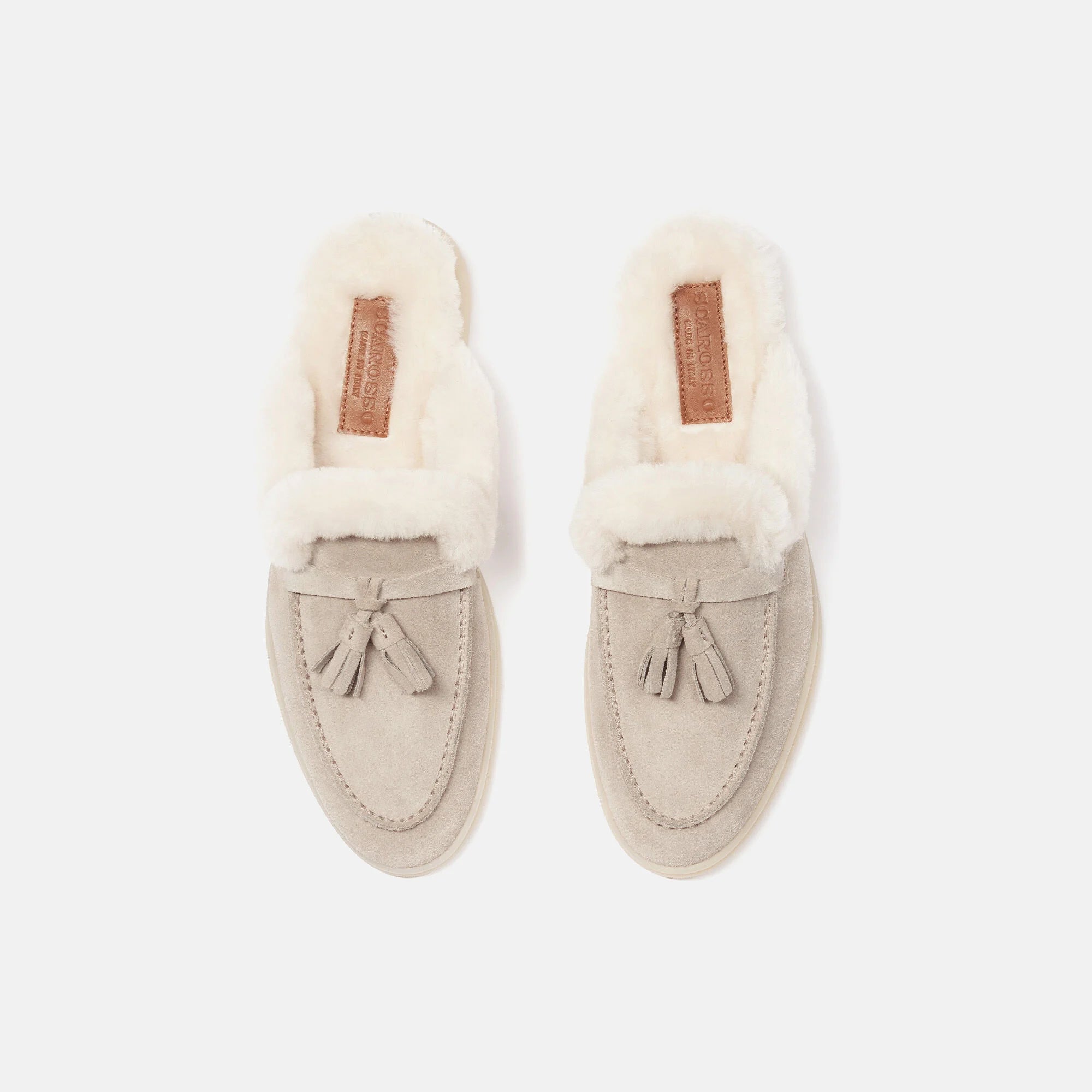 Italian shearling mules Scarosso luxury Mother's Day gift