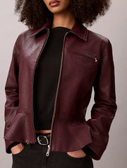 Calvin Klein Faux Leather Moto Jacket