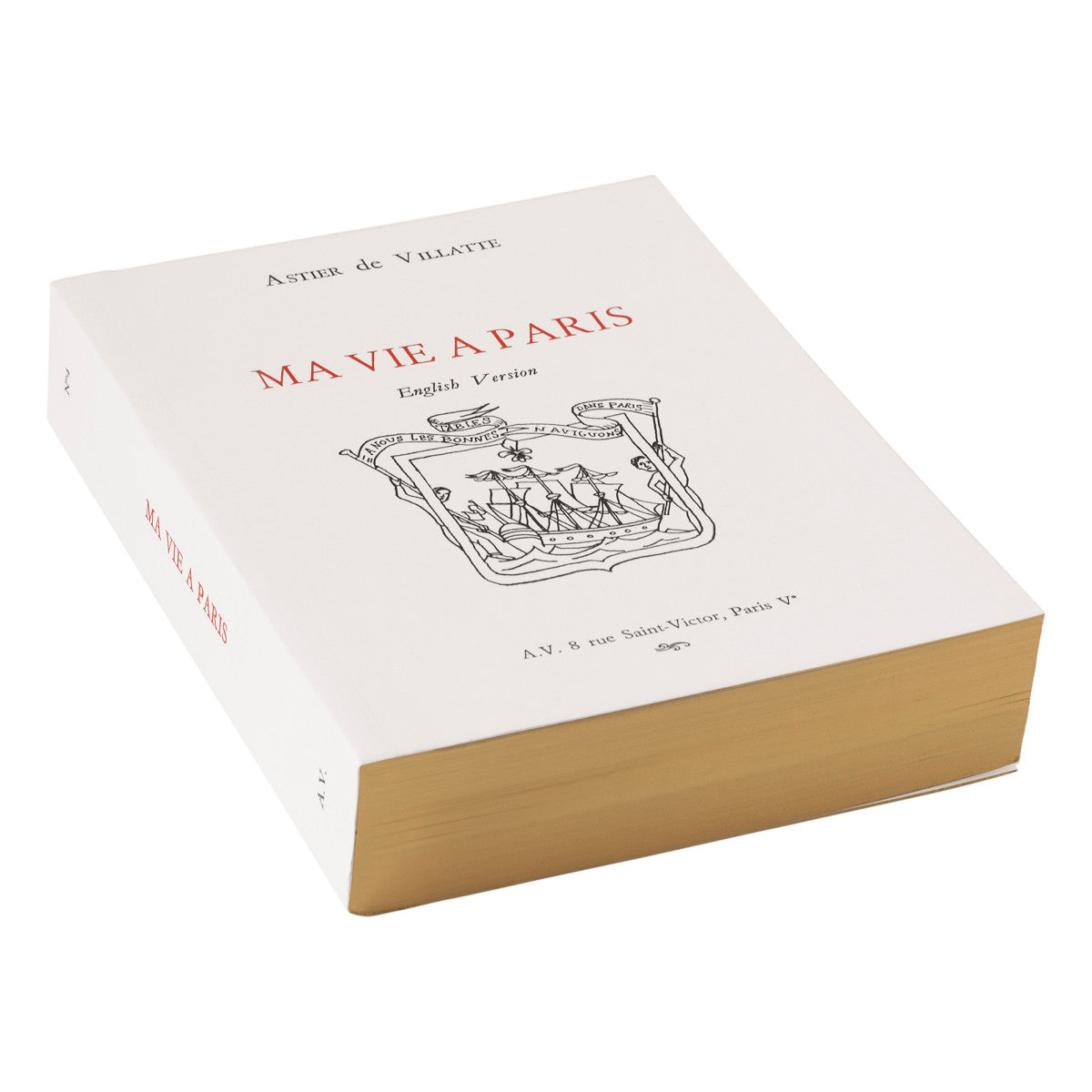 Ma Vie A Paris letterpress book with gilt edges luxury client gift