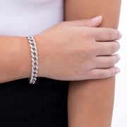 Mini Havana Cuban Link Bracelet with Diamond Crystalline