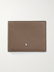 Montblanc full grain leather wallet in sand brown with snow cap emblem