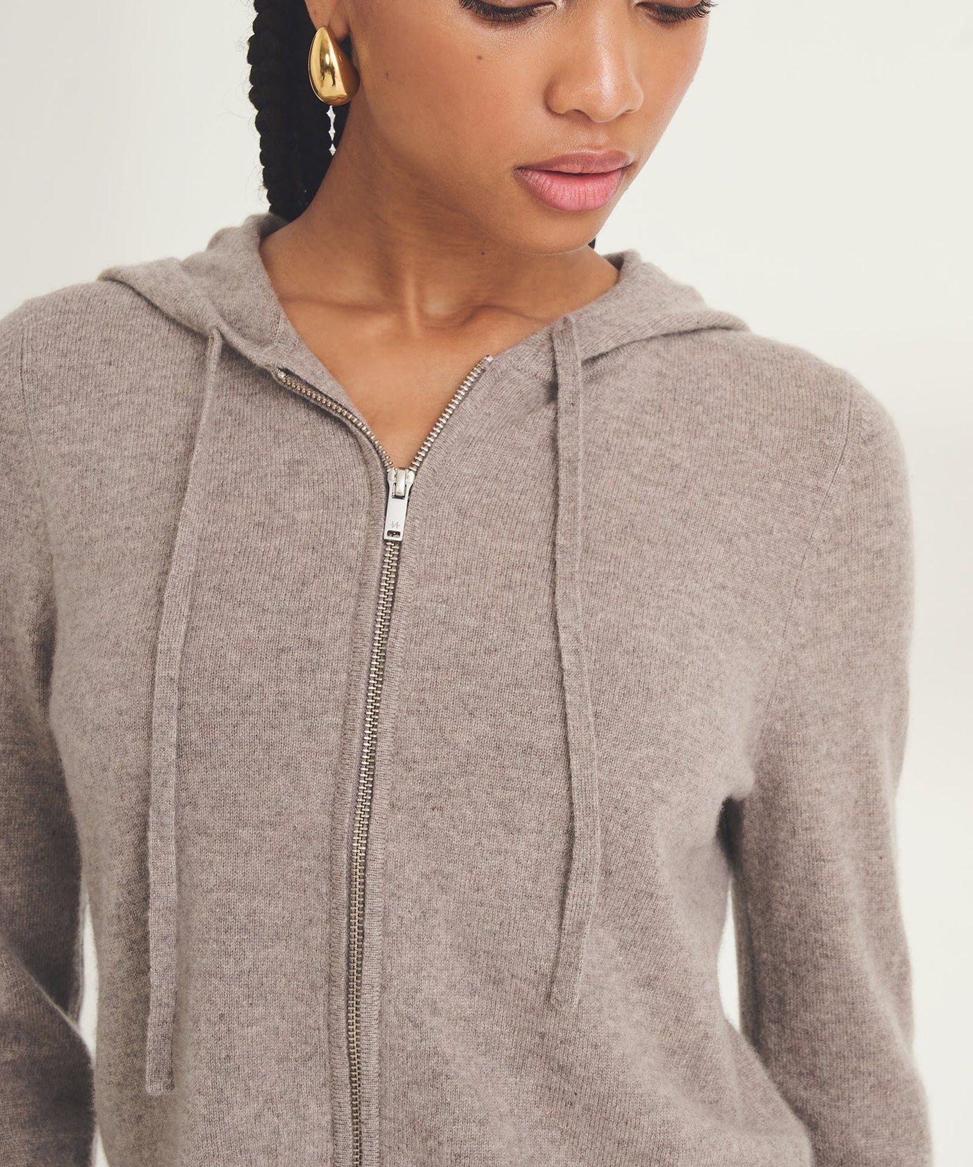 NAADAM cashmere cropped zip hoodie sustainable Mother's Day gift