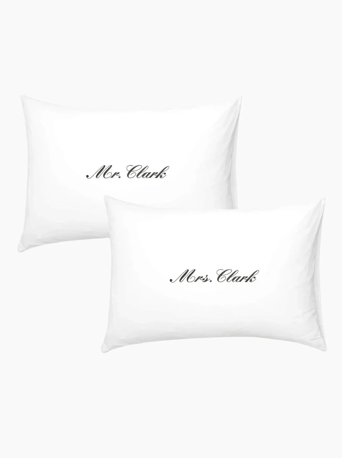 Mr. & Mrs. Embroidered Pillowcase Set