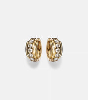 Stone and Strand Dainty Boulevard 14kt Gold Huggie Earrings with Diamonds