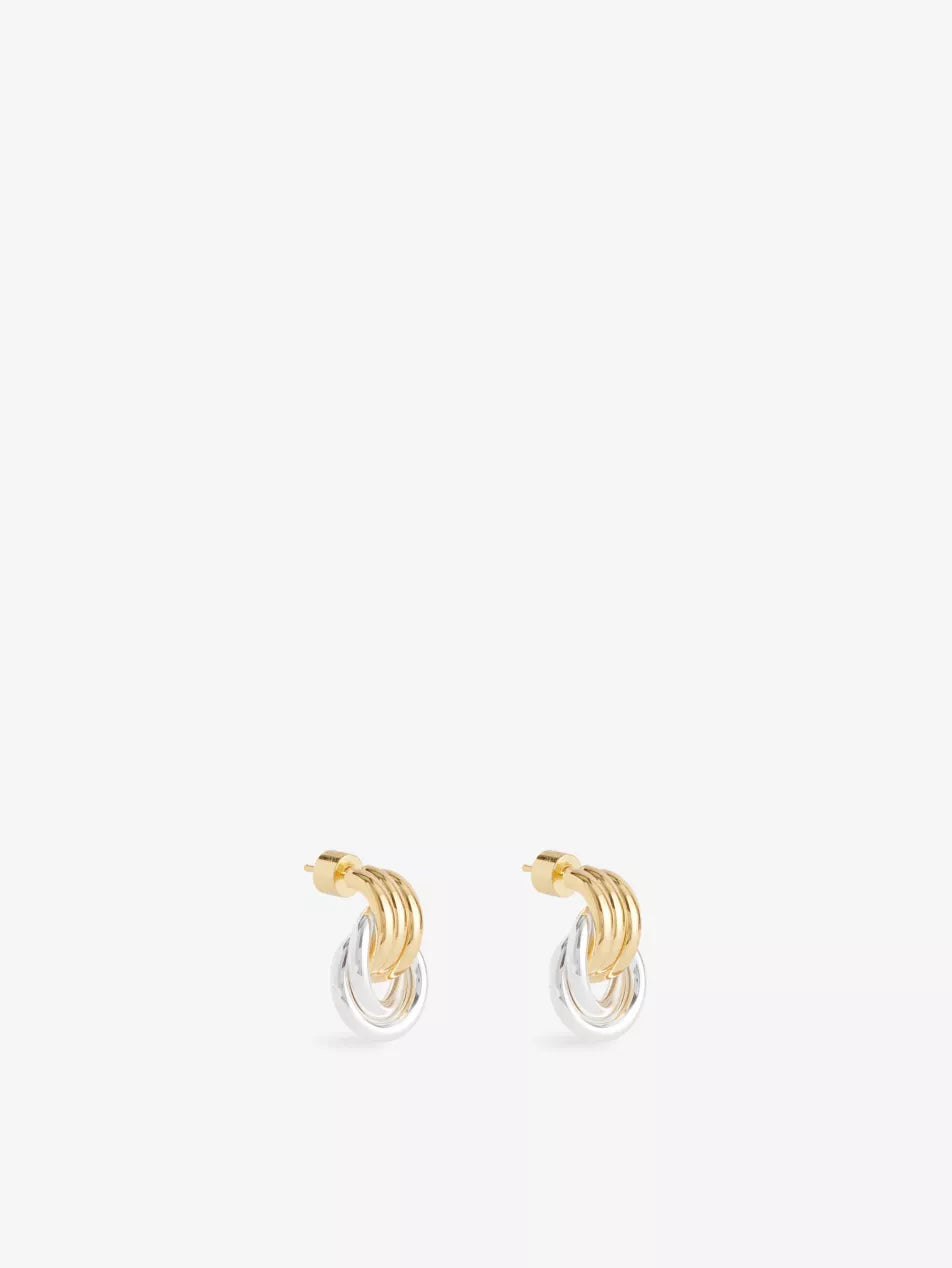 Heaven Mayhem Baby Knot Yellow Gold-Plated Metal Earrings
