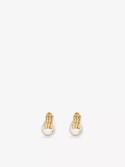 Heaven Mayhem Baby Knot Yellow Gold-Plated Metal Earrings