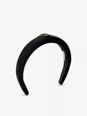 Prada Triangle-Logo Velvet Headband