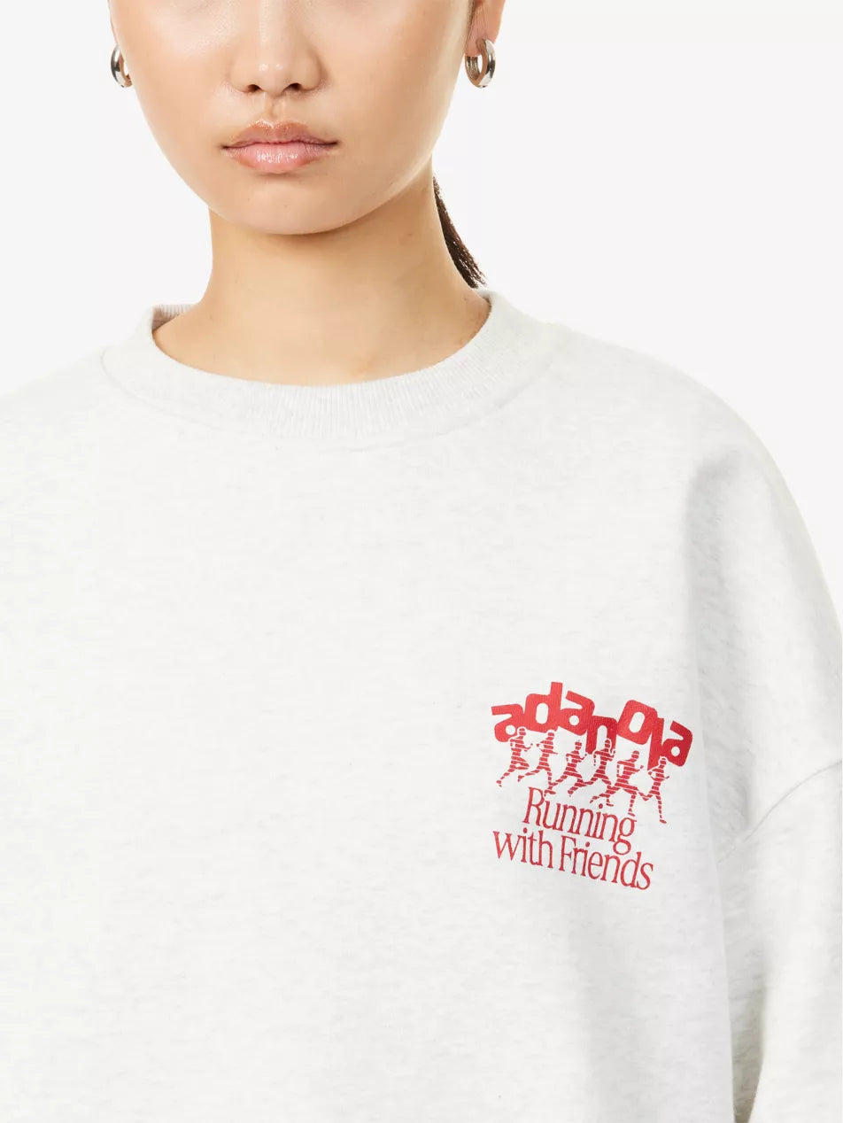 Adanola Runners Oversized Cotton-Jersey Sweatshirt