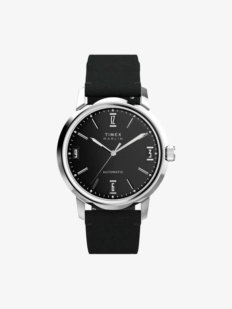 Timex Marlin Stainless-Steel and Leather Automatic Watch