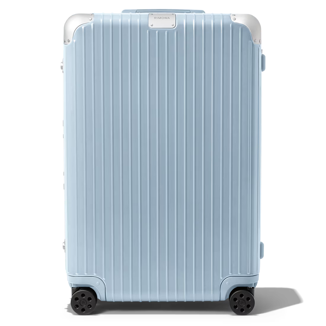 RIMOWA Hybrid Check-In L suitcase gloss Sky Blue front view luxury luggage