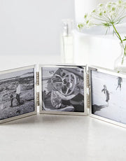 The White Company Fine Triple Aperture Hinged Photo Frame