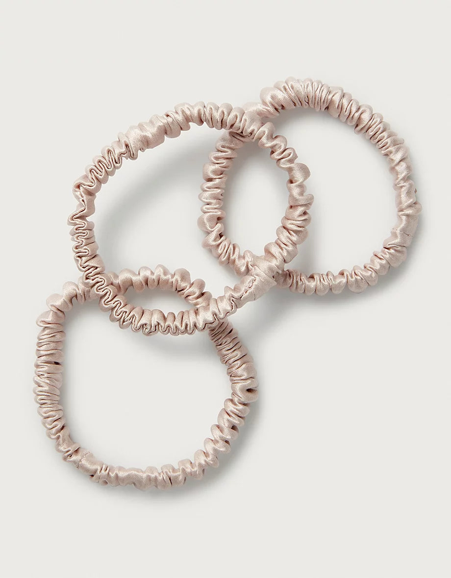 The White Company Silk Skinny Scrunchies