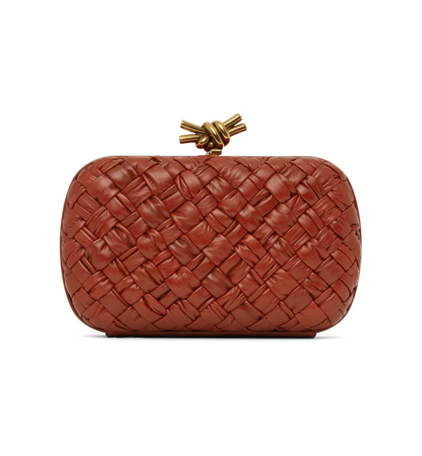 Bottega Veneta Red Knot Minaudière Clutch