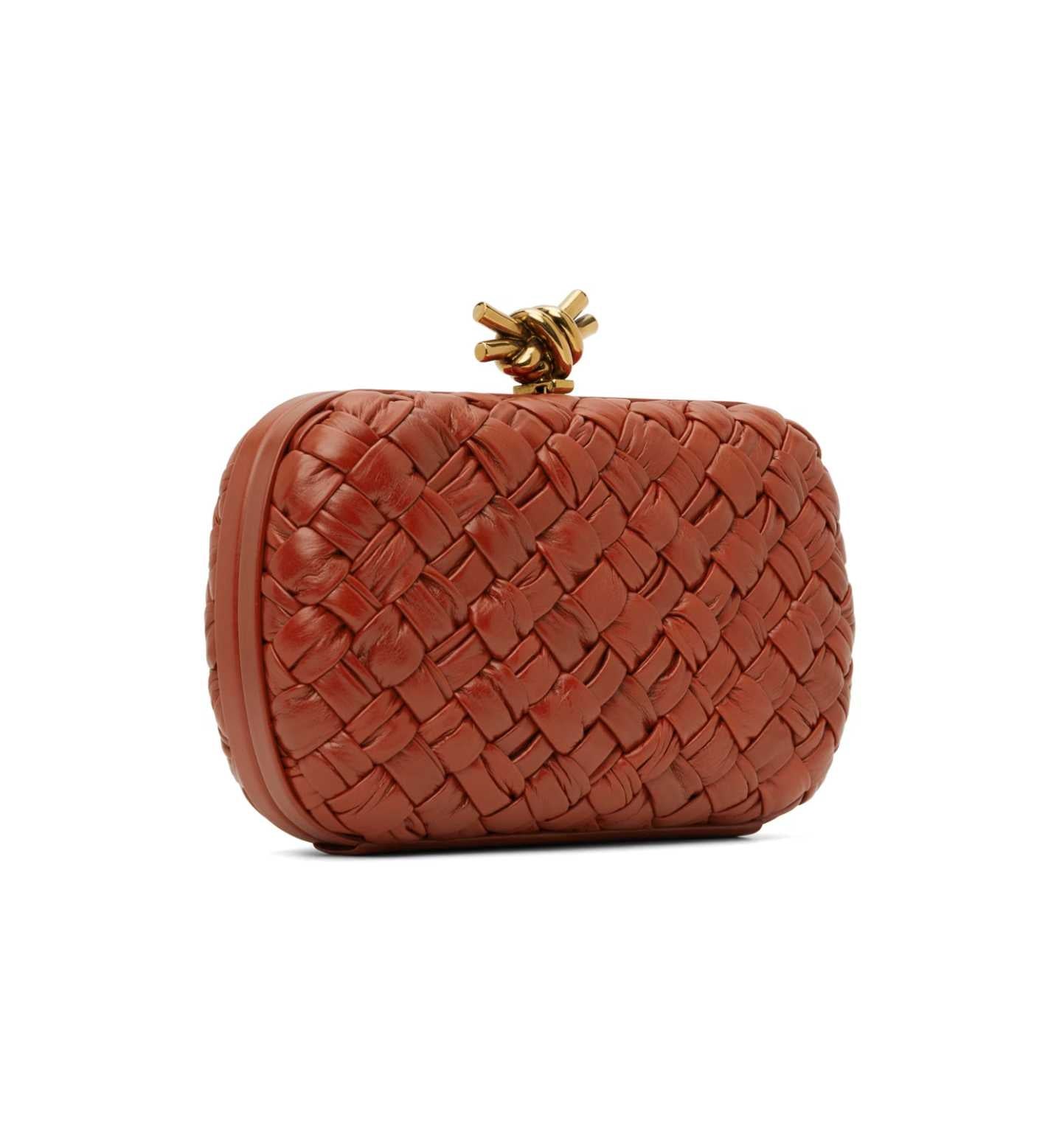 Bottega Veneta Red Knot Minaudière Clutch