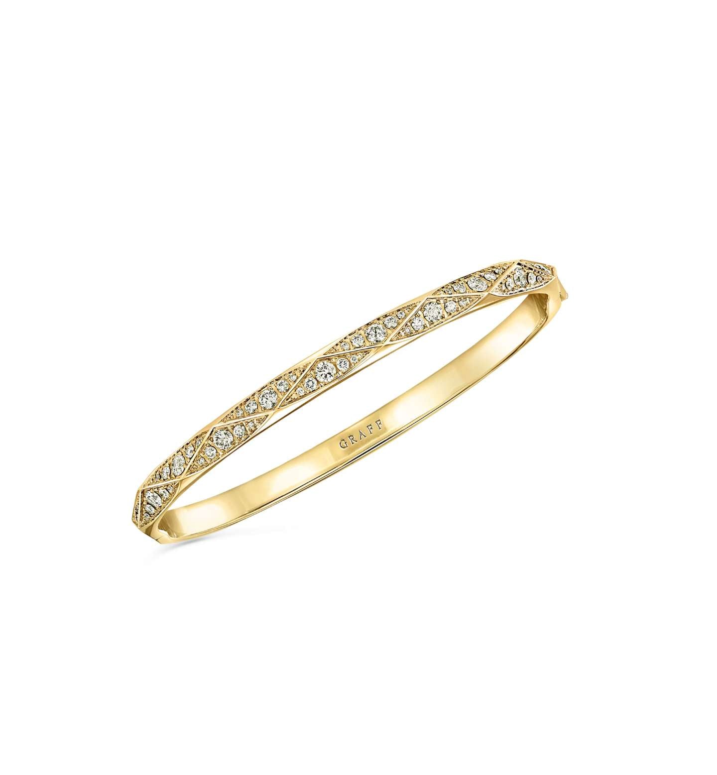Graff Yellow Gold & Diamond Laurence Graff Signature Bangle
