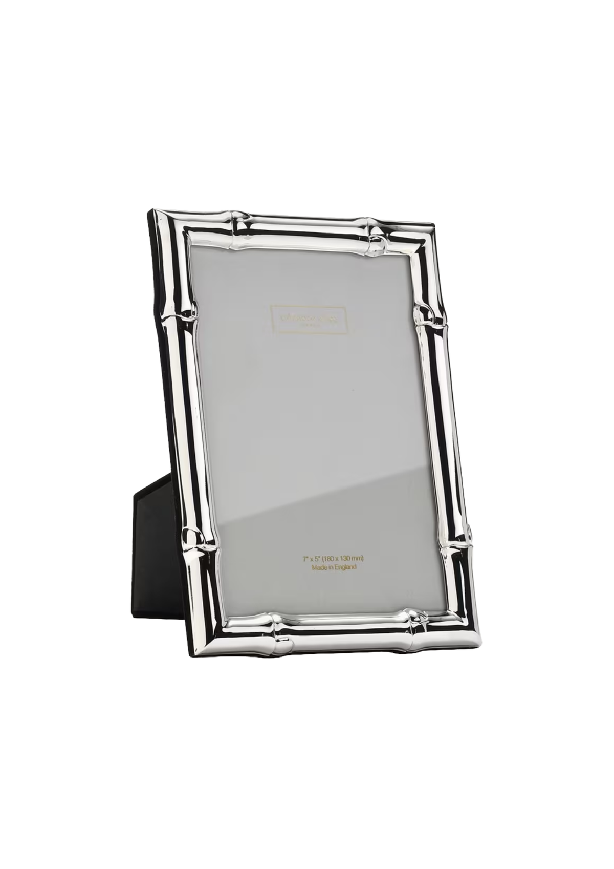 Wide Bamboo Silver Plated 5x7” Photo Frame