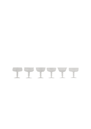 Assorted Style Champagne Coupe Set Of 6