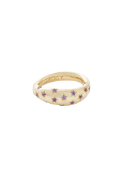 9ct Gold Ianthe Star Amethyst Ring