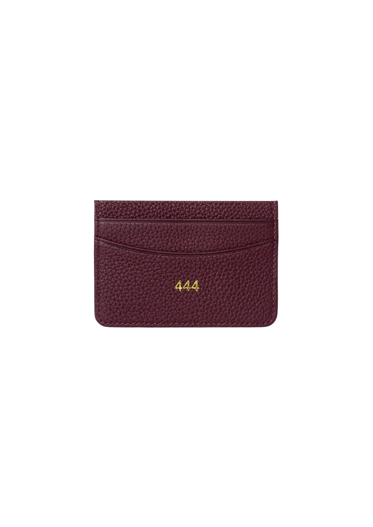 INSERIF - Burgundy Pebble Leather Personalized Card Holder