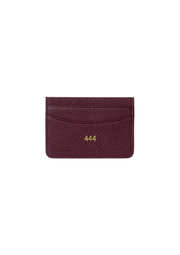 INSERIF - Burgundy Pebble Leather Personalized Card Holder