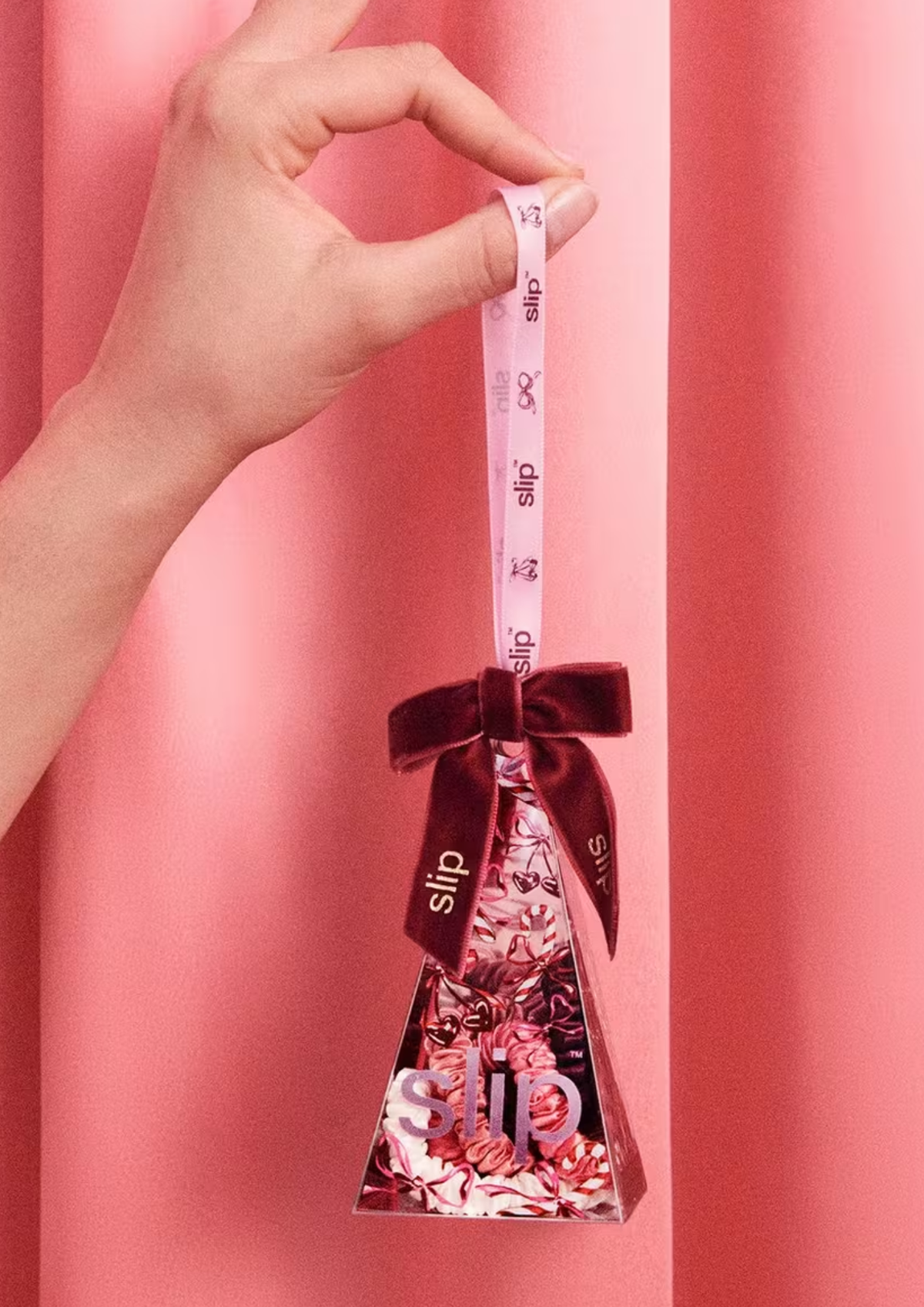 Candy Cane Skinny Scrunchie Ornament