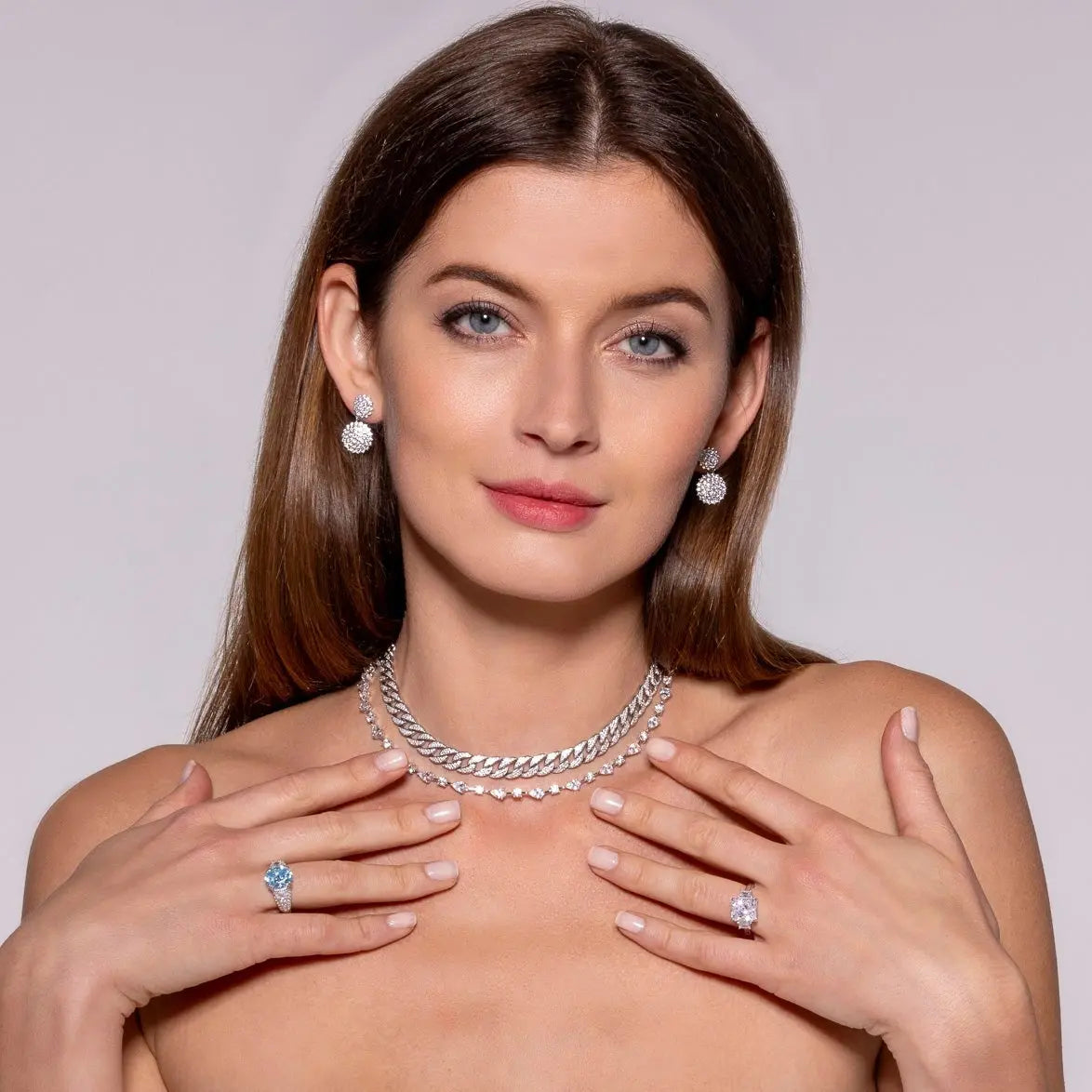 Havana 9mm Cuban Necklace with Diamond Crystalline