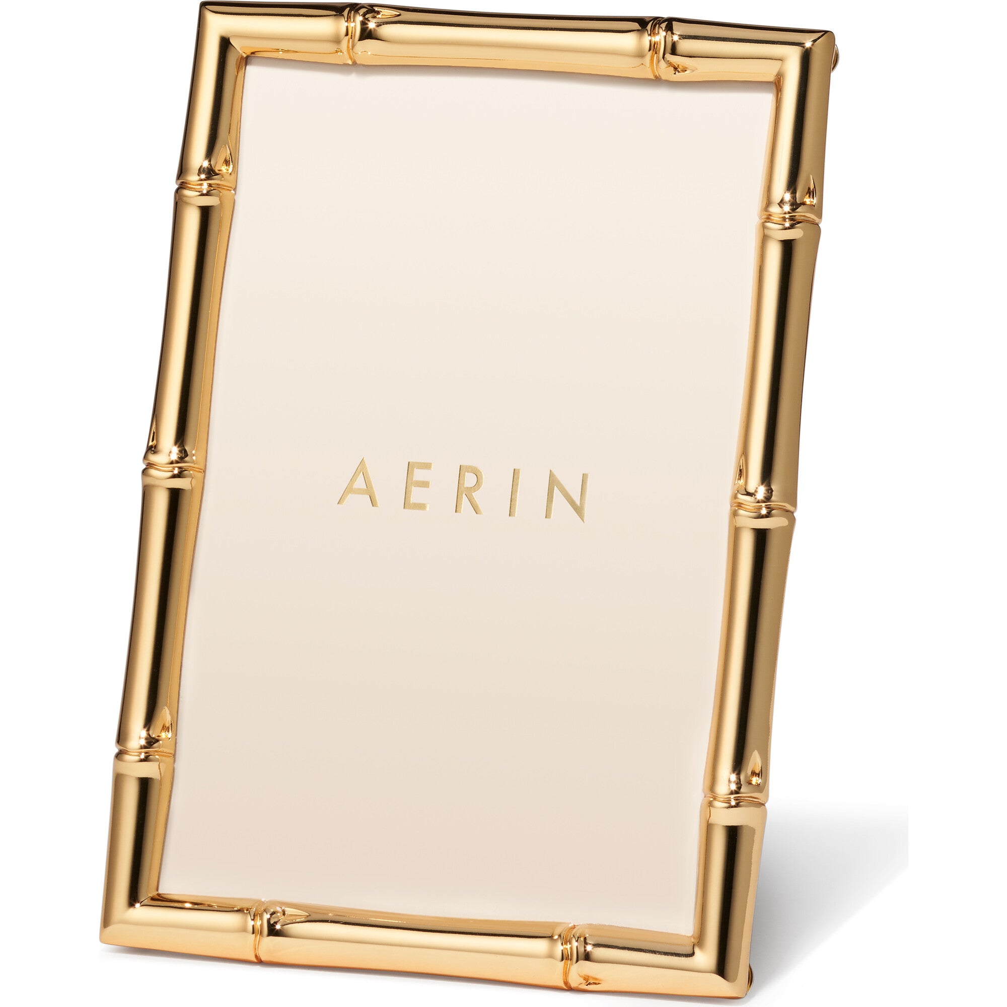 AERIN Ava bamboo sculpted gold picture frame 8x10 inch on white background