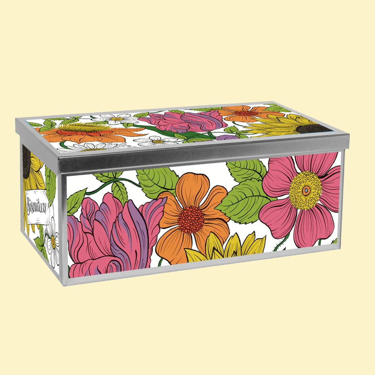 Biscuiteers Bouquet Luxe Biscuit Tin | Hand-Iced Lemon Biscuits
