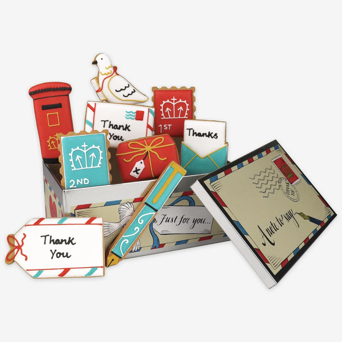 Biscuiteers Thank You Biscuit Tin | Hand-Iced Vanilla Biscuits