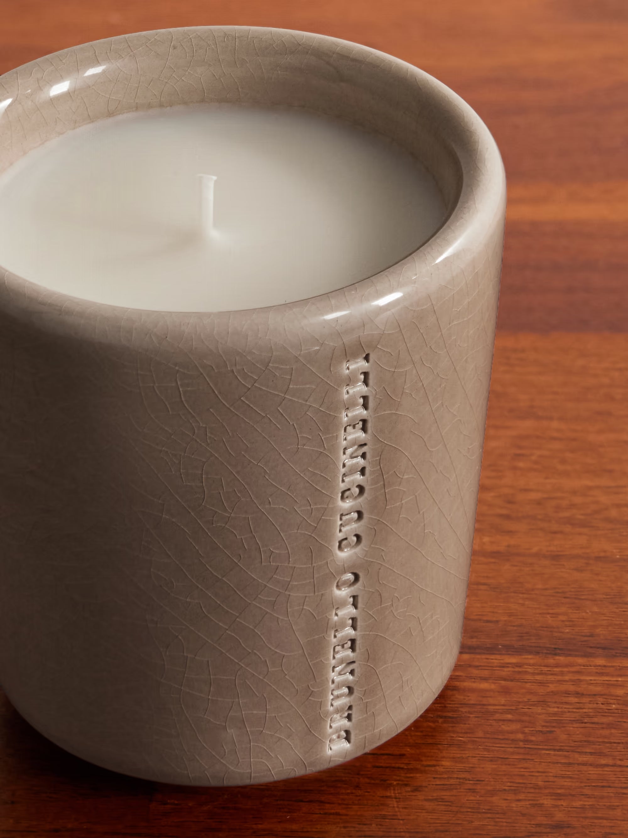 Brunello Cucinelli scented candle styled as luxury gift for him